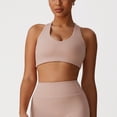 thumbnail image 3 of Bosfbaoi Women's Heart Cutout Crisscross Back Sports Bra, Medium Support Seamless Workout Bra, Breathable Moisture Wicking Gym Top for Yoga Running, 3 of 7