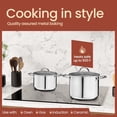 thumbnail image 3 of Bakken- Swiss Deluxe 8-Quart Stainless Steel Stockpot with Glass Lid – Heat Distribution, Easy Cleaning, Induction Compatible & Heavy-Duty, 3 of 9