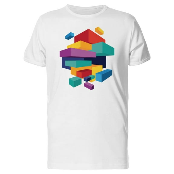 Colorful Modern Geometric Art Tee Men's -Image by Shutterstock