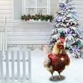 thumbnail image 5 of Christmas Chicken Ground Plug Decoration, Outdoor Garden Stake for Farm or Yard, Adorable Animal Design for Holiday Festivities, 5 of 5