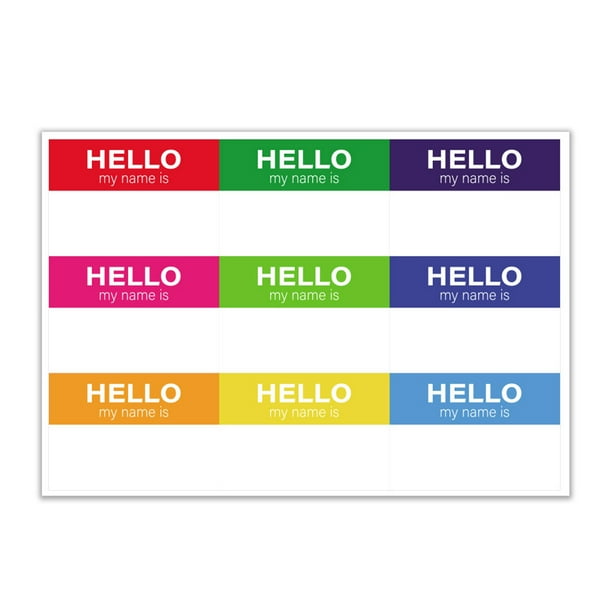 45x Cute All-purpose Custom Name Labels Multiple Colors Adhesive Waterproof Sticker for School Camp Daycare Class Party