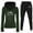 Dark Green, variant on MKLEKYY Womens Fall Clothing Trendy 2024 Women's Hoodie Tracksuit with Heartbeat Print Sweatshirt and Long Pants Set Pantalon Habille