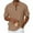 Khaki, variant on Fashion YLSDY Men's Quarter Zip Button Collared Shirts Short Sleeve Textured Knit Button Collared T Shirt Vintage Business Casual Golf Shirts White XXXL