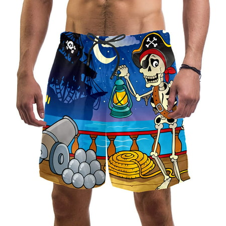 Ocean Pirate Funny Men's Swim Trunks Board Shorts Bathing Suit with Pocket  Quick Dry | Walmart Canada