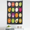 thumbnail image 1 of Vegetable Tapestry, Vegan Diet Theme with Corn Avocado Onion Radish Hipster Menu Healthy Lifestyle, Fabric Wall Hanging Decor for Bedroom Living Room Dorm, 5 Sizes, Multicolor, by Ambesonne, 1 of 1
