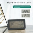 thumbnail image 4 of Reloj despertador digital con pantalla LCD, termómetro, higrómetro, monitor digital de temperatura y humedad, alarma con función de repetición y reloj inteligente, calendario y reloj electrónico., 4 of 6