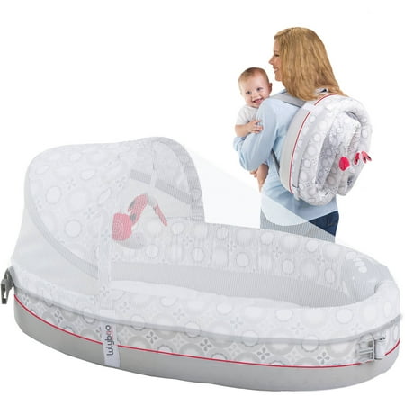 LulyBoo Baby Lounge Lights & Music Breathable Travel Bed