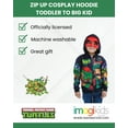 thumbnail image 2 of Teenage Mutant Ninja Turtles Donatello Raphael Leonardo Fleece Zip Up Cosplay Hoodie Toddler to Big Kid, 2 of 5