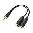 thumbnail image 2 of Adaptador De Cable Divisor De Audio Estéreo De 2x3,5 Mm Macho A 2 Hembra Y Para Micrófono De Auriculares 2 piezas, 2 of 9