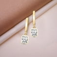 thumbnail image 4 of Diamond Dangle Earring | 3 Carat IGI Certified Radiant Shape Lab Grown Diamond Dangle | 14K in Yellow Gold | Zuri Bezel Lab Diamond Earrings | Bezel Setting | FG-VS1-VS2 Quality | Friendly Diamonds, 4 of 6