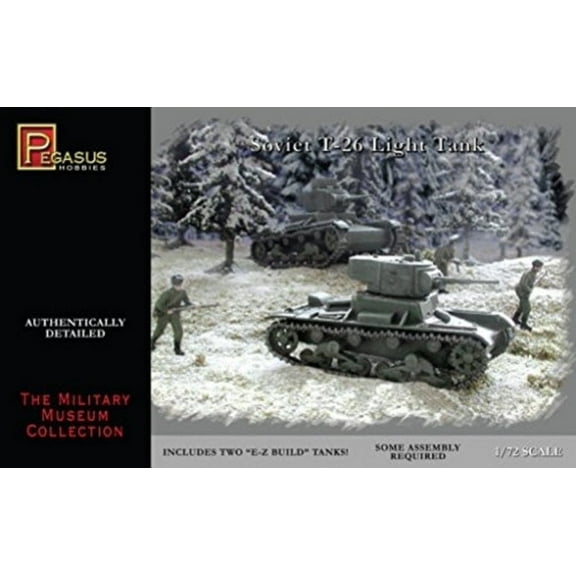 Pegasus 7671 WWII Soviet T-26 Tanks 1/72 Scale Plastic Model Kit