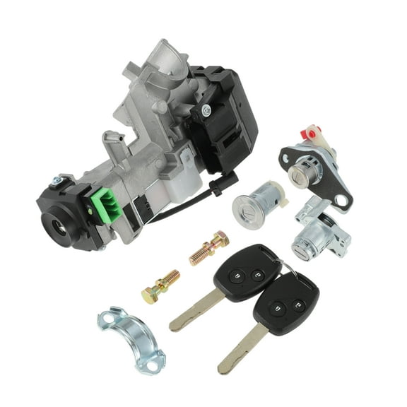 Unique Bargains No.06350SAAG30/35100SDAA71 Ignition Lock Cylinder and Door Trunk Lock for Honda Civic 2006-2011 Ignition Switch Cylinder with 2 Key