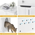 thumbnail image 6 of Cat Litter Box Enclosure, Hidden Litter Furniture, Cat Washroom, Pet Crate, Decorative Storage Bench Pet Side Table for Large Cat Kitty, White, 6 of 9