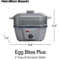 thumbnail image 2 of 6-in-1 Electric Egg Cooker with Non-Stick Skillet, Grey, 2 of 7