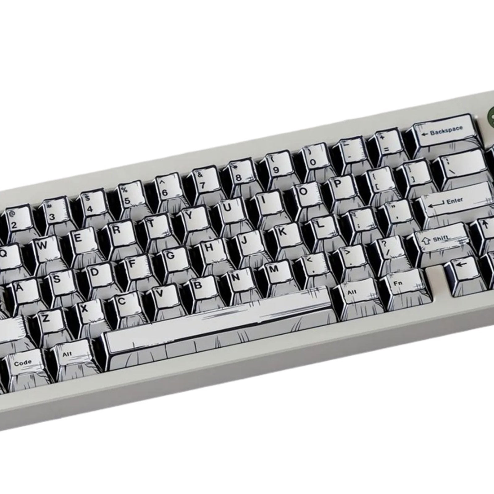 Original Height Black And White Keycaps With Fade Resistant Enhances Mechanical Keyboard Typing