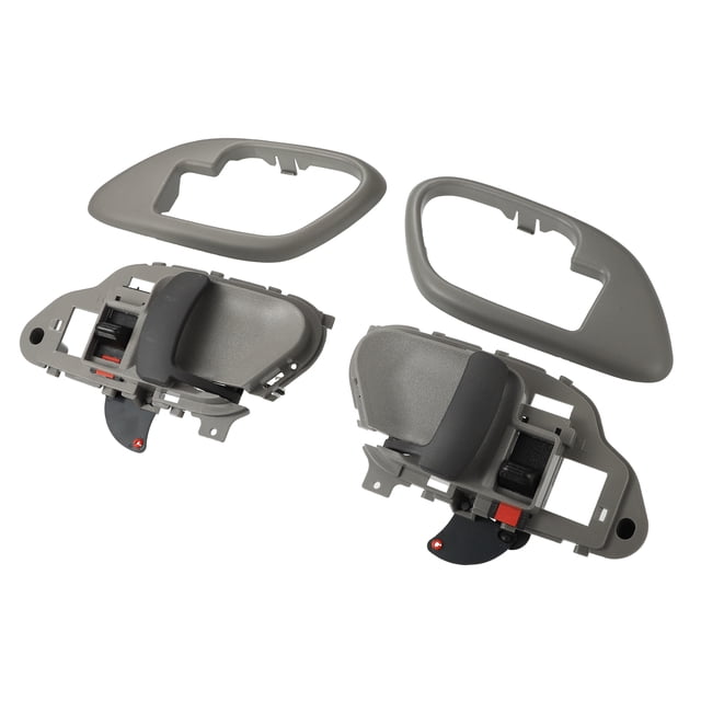 Unique Bargains 4 manijas y bisel de puerta interior automotriz para Chevy C1500 C2500 K1500 K2500 Suburban 1995-1999 gris