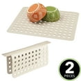 mDesign Kitchen InSink Protector Set 1 Sink Saddle, 1 Sink Mat