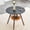 Walnut+black, variant on CQSXDA Casual Circular Dining Table With Woven Storage Basket, 31.5-Inch MDF Top And Solid Wood Legs For Small Spaces, White,Wood