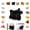 Black Cat, variant on Magnetic Plush Cat Car Decor, 14cm Kawaii Stuffed Animal Ornament for Car Exterior, Cute Magnetic Decoration for Dashboard, Side Mirror, Refrigerator, Locker, for Cats Lovers