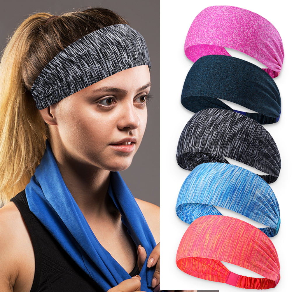 Coolrunner 10 PCS Sweatbands Elastic Cotton Sports Moisture Wicking Athletic Basketball Headbands 