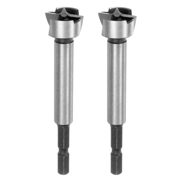 Uxcell 2-Pack Broca Forstner para Trabajos en Madera, 25/32in (20mm) Punta de Carburo Vástago Hexagonal Cortador de Bisagra para Abrir Agujeros en Madera