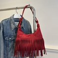 thumbnail image 3 of Axila Bag Hobo Crossbody Vintage Finger Tassel Gamuza para Mujeres, 3 of 7