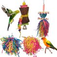 thumbnail image 1 of EDTara 4Pcs Parrot Chewing Toy With Hook, Bird Rope Parrot Shredding Toys, Hanging Toy For Parrots, Love Birds, Budgie, Parakeets Large Bird Foraging Toys, 1 of 7