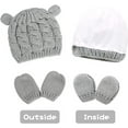 thumbnail image 3 of Visland Unisex Baby Toddler Hat and Mitten Set, Winter Knitted Thick Warm Beanie Cap Gloves for Infant Boys Girls, 3 of 7