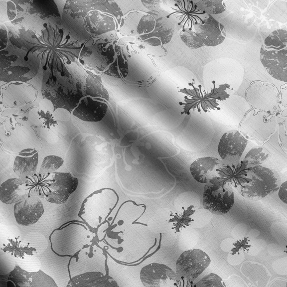 Soimoi Floral Print,Cotton Poplin Sewing Fabric Sold by The Yard- 42 Inch WideSewing Craft Quilting/ Quilt Making Fabric -Gray
