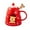 Red 258, variant on QuLuJing Fathers Day Mug, Christmas Ceramic Mug Cute with Spoon Lid Large Capacity Household Ceramic Water Cup