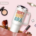 thumbnail image 4 of Wifey Tumbler with Handle,Wife Gifts from Husband - 40 oz In My Wife Tumbler with Straw and Lid - Wifey Coffee Cup Gifts for Anniversary for Wives Gift for Wifte Birthday Mothers Day, 4 of 6