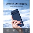 thumbnail image 5 of 3 in 1 for Google Pixel 6 Case, with 2 Pack Screen Protector, with Full Camera Cover Protection，Liquid Silicone Slim Shockproof Protective Phone Case [Microfiber Lining] (Navy Blue), 5 of 12