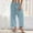 Black, variant on LIBRCLO Linen Pants for Women Summer Loose Baggy Pocket Pants Fashion Playsuit Cropped Trousers