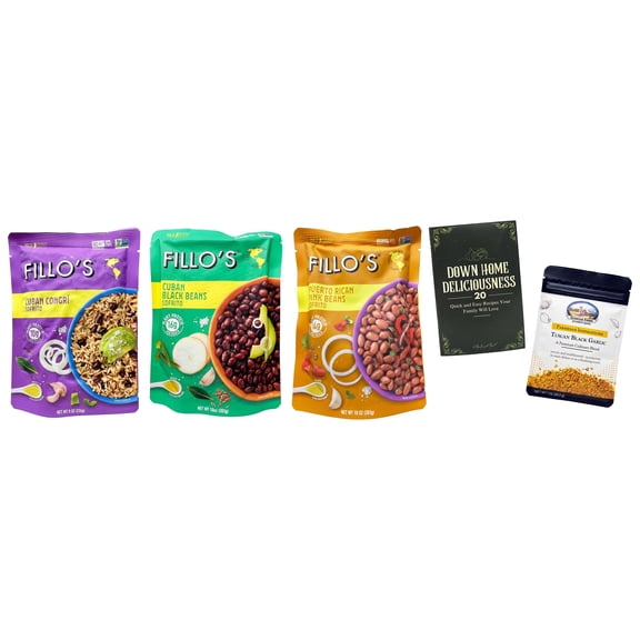 Sofrito Side Dishes - 3 flavors - 1 each: Cuban Black Beans, Cuban Congrí, Puerto Rican Pink Beans | Shawhan Farms Parmesan   MerlinsMart Zine | Fillo's