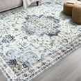 thumbnail image 3 of Jamfeel Area Rugs for Living Room Classic Vintage Print Washable Rug Low Pile Carpet for Bedroom Dining Room, 5'x8', Blue, 3 of 7