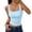 BY32-Light Blue, variant on Lumtrix Double Lined Tank Tops For Women Summer Square Neck Sleeveless Basic Summer Going Out Top Gray S