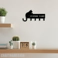 thumbnail image 2 of Craftnamesign Custom Cute Cat Metal Key Holder, Cat Lover Sign, Cat Metal Coat Rack, Cat Wall Decor, 2 of 5