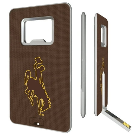 Wyoming Cowboys 16GB Credit Card Style USB Bottle Opener Flash Drive - No (Best Credit Card Sized Computer)
