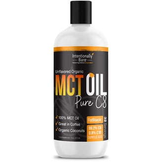 LevelUp Clean MCT Oil Powder 100% Pure C8 Caprylic Acid Triglycerides  w/Prebiotic Fiber | Best Ketogenic Supplement | Ultimate Keto Coffee Fat  for Ketones (Unflavored)