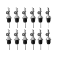 thumbnail image 1 of 12 Vertedores de de Licor de Acero Inoxidable, Boquilla de con Tapa AutomáTica para Alcohol para Aproximadamente 3/4 Pulgadas de Boca de Botella Plateada, 1 of 8