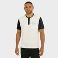 thumbnail image 4 of Men's Darius Rucker Collection by Fanatics Cream Jacksonville Jaguars Henley Colorblock Slub Pocket T-Shirt, 4 of 6