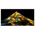 thumbnail image 2 of Structure Fractale Bleu Doré - Impression sur Toile Contemporaine, 2 of 3