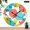 10x10in, variant on Patifu Colorful Circles And Curves Wall Clock Silent Sweep Movement Modern Wood Decor 10x10in