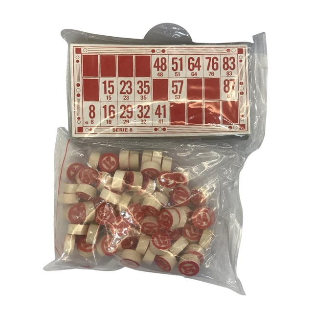 Juego de Bingo de Madera Perfecl Juego de Mesa de Lotería Rusa