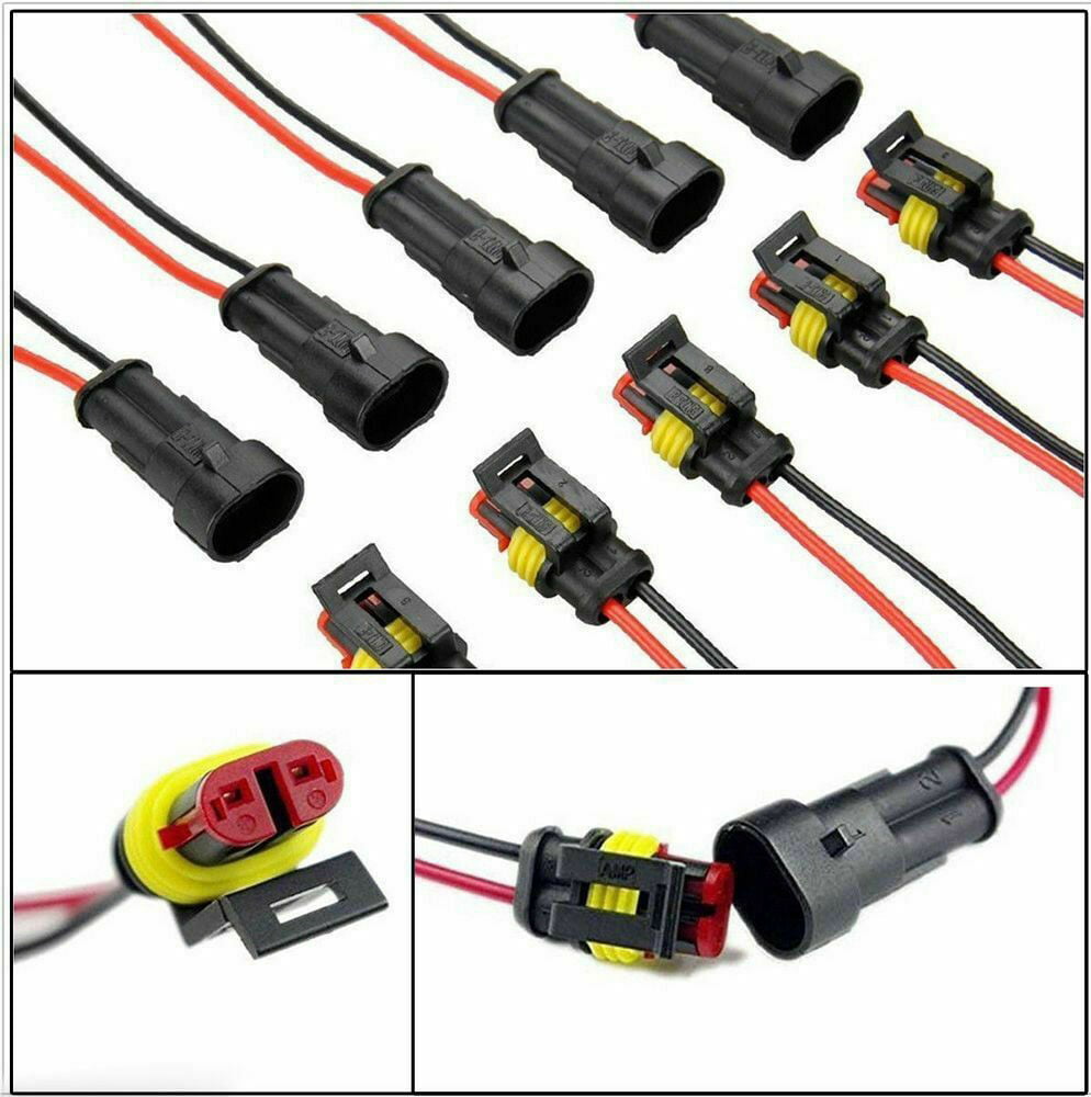 5pair 2 Pin Car Boat Sealed Waterproof Electrical Wire Connector Plug Terminal 