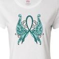 thumbnail image 4 of Inktastic Ovarian Cancer Awareness with Butterfly Ribbon Words Women's T-Shirt, 4 of 5