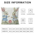 thumbnail image 5 of Nawypu Easter Throw Pillow Covers Cute Rabbit Bunny Egg Spring Watercolor Fun Grey Pink Cozys Decorative Washable Bed Home Living Rooms Sofa Outside Square Pillow Covers, 5 of 5