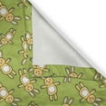 thumbnail image 4 of Ambesonne Anime Grommet Curtain Single Panel, Rabbits Carrots on Green, 50"x60", Apple Green and Yellow, 4 of 5