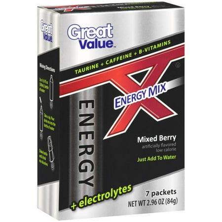 Great Value Mixed Berry X-Energy Mix, 2.96 Oz., 7 Count