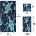 thumbnail image 3 of Coolnut Blue Patterned Sea Turtle 3-Piece Towel Set,Soft Absorbent Quick Dry Bath Towels Sets,1 Bath Towel,1 Hand Towel,1 Washcloth,for Bathing Home Hotel Gym Spa Wash cloth, 3 of 7